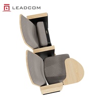 Chaise d'auditorium commerciale robuste LEADCOM LS-20601W pour salle de conférence scolaire avec tablette d'écriture rabattable
