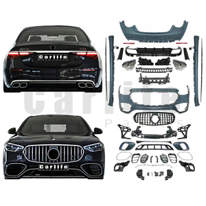 สําหรับชุดแต่งรอบคัน <span class=keywords><strong>Mercedes</strong></span> <span class=keywords><strong>Benz</strong></span> <span class=keywords><strong>S</strong></span> Class W223 <span class=keywords><strong>2021</strong></span>+ เปลี่ยนเป็น S63 <span class=keywords><strong>AMG</strong></span> พร้อมกันชนหน้าหลังและกระจังหน้า - Product Image 1