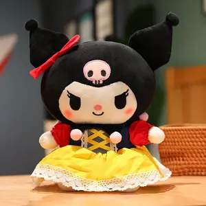 Venta caliente de dibujos animados diablo Anime muñeca Kawaii suave muñeco de peluche juguetes dibujos animados Sanrioed Kuromi muñeco de peluche para niños regalos