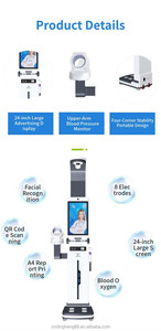 Balance de composition corporelle à bioimpédance <span class=keywords><strong>DHM</strong></span>-800C à 8 électrodes avec écran tactile LCD de 24 pouces, précision de 0,1 kg, mesure de la taille et du poids - Product Image 3