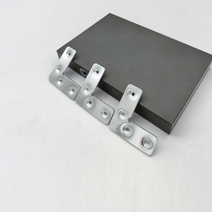 Support d'angle en aluminium 45x16mm en forme de L pour étagère, connecteur de quincaillerie pour vitrine, porte, fenêtre - Product Image 1