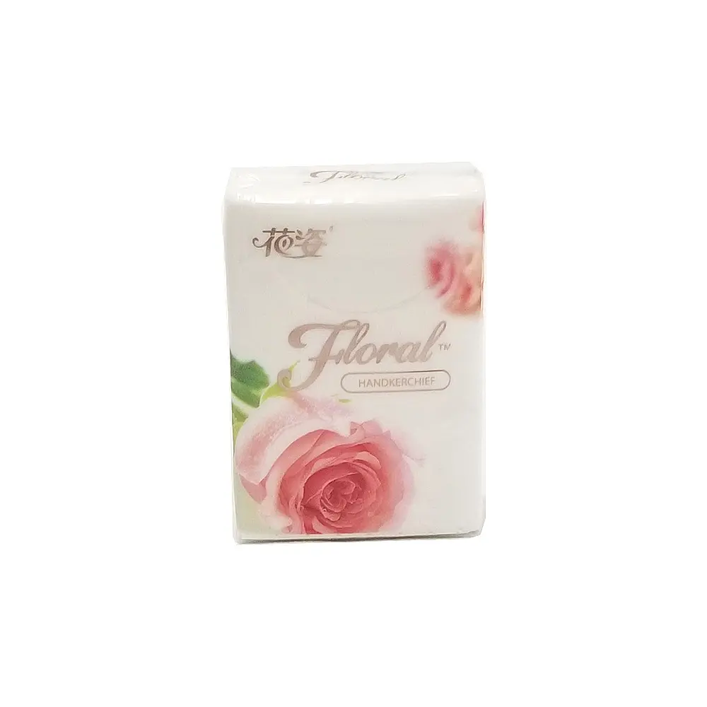 Wanan Floral Pink Romance Hochwertiges 4-lagiges jungfräuliches Zellstoff-weißes Taschen gewebe