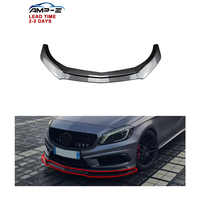 Lame de Pare-Chocs Avant AMP-Z Noire Brillante Kits Carrosserie Auto pour W176 A45 AMG 2013-2018
