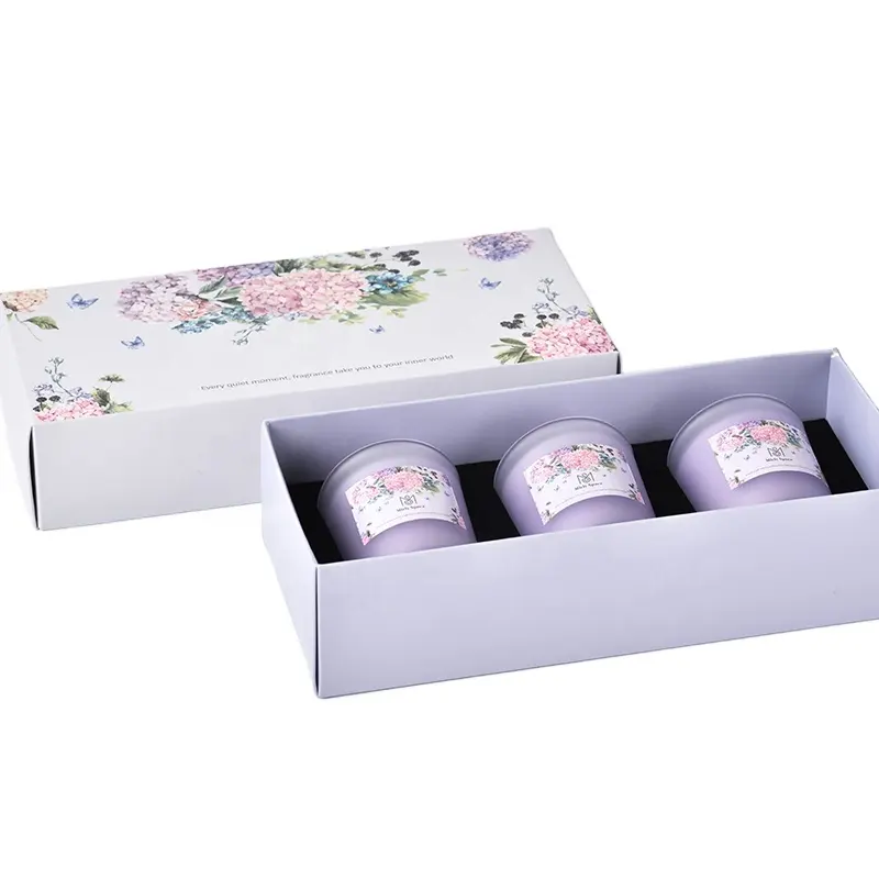 Wholesale Direct Sale Private Label Luxury Fragrance Gift Box Set Floral Scented Candles