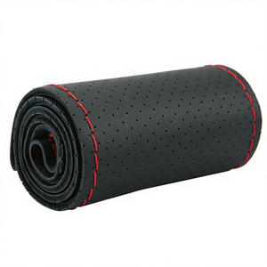 Housses de volant universelles toutes saisons en cuir pleine fleur cousues à la main pour camions et bus – Vente en gros usine - Product Image 2