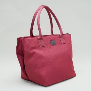 Bolso de mano de nailon color rojo vino, bolso ligero impermeable con asa superior, bolso de hombro informal de gran capacidad para viajes, para uso diario en el gimnasio - Product Image 3
