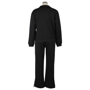 Setelan Sweatshirt dan Celana Olahraga Warna Solid Setelan Jogger 2 Potong Warna Solid Bahan Fleece Tracksuit Wanita Dua Potong Celana S - Product Image 5