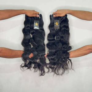 Cheveux vierges indiens bruts non traités, cuticules alignées, cheveux humains ondulés bruts cambodgiens, fournisseurs de cheveux humains brésiliens en lots - Product Image 1