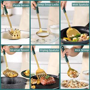 Wholesale Home Heat Resistant Baking Tool Accessories Reusable <strong>Kitchen</strong> <strong>Stuff</strong> Stainless Steel <strong>Kitchen</strong> Cooking Utensil Set - Product Image 4