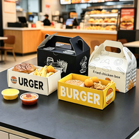 Emballage alimentaire jetable personnalisé, boîte à frites, boîte à ailes de poulet, boîte à hamburger, boîte à emporter pour la restauration rapide
