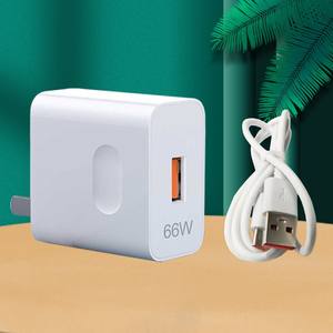 Adaptador de Corriente de Carga Rápida Portátil de 66W para UE, EE. UU. y Corea, Cargador de Pared USB para Teléfonos Android con Cable de 1M y 6A, Venta al Por Mayor - Product Image 4