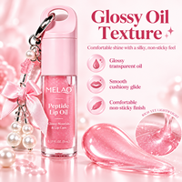 Huile à lèvres repulpante aux peptides, fini brillant, hydratante, à base de squalane et d'huile de jojoba, non collante, nourrissante, soin lissant pour les lèvres