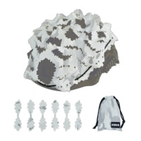 Housse de casque de camouflage numérique de vision nocturne DNCP, découpe laser irrégulière avec 6 feuilles et pochette de rangement