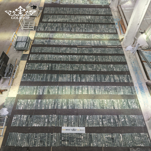 Dalles de quartzite émeraude des Alpes en pierre naturelle verte polie Goldtop, coupées sur mesure pour revêtement mural intérieur d'hôtels et de maisons - Product Image 4