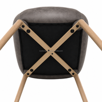 Chaise de salle à manger rembourrée moderne avec dossier et assise en tissu technique doux pour restaurant, hôtel, école, maison, bureau