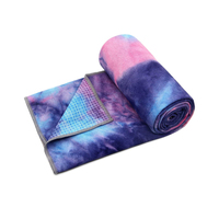 Serviette de yoga OEM/ODM, couleur et logo personnalisés, tapis antidérapant, 100% polyester, sport, musculation, fitness, yoga, exercice