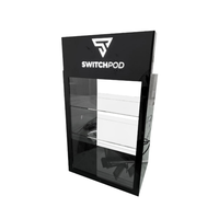 Vitrine d'exposition en acrylique personnalisée Ray Custom 3-Trie RGB LED, présentoir en acrylique, présentoir pour boutique de tabac, étagère d'exposition en acrylique