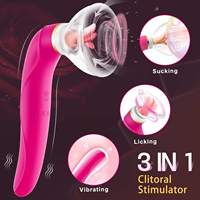 Vagina-Saugdildo Vibrator Sexspielzeug für Frauen Zungen-Leck-Klitoris-Stimulator Brustwarzen-Saug-Vibrator Masturbator Massagegerät