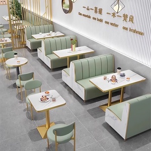 Restaurantes de comida rápida de lujo Cafeterías Interiores comerciales Mesa Muebles de comedor Juego de comedor Mesa de comedor industrial - Product Image 4