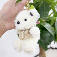 Porte-clés en peluche ours mignon MYT, personnalisable avec logo, cadeau d'anniversaire pour enfants, pendentif de sac à dos avec machine à griffes pour enfants