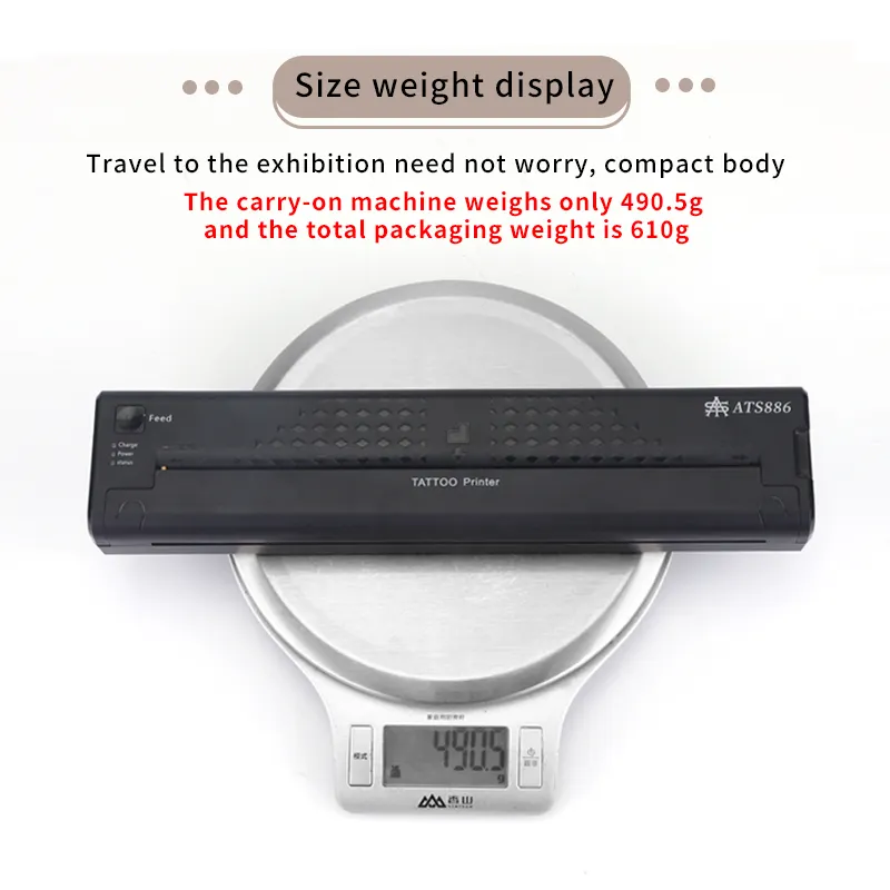 ATS886 ステンシルプリンター Bluetooth Wireles ステンシルプリンター ATS886｜FLAG Tattoo