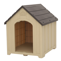 Niches pour chiens modernes, écologiques, amovibles, multi-tailles, en plastique, avec sol surélevé et ouvertures de ventilation pour chiens de taille moyenne à grande