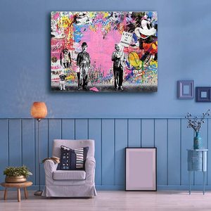 Banksy Graffiti Art Abstract Street Art Prints la vita è bella <span class=keywords><strong>citazioni</strong></span> motivazionali Poster moderna pittura su tela ispiratrice - Product Image 4