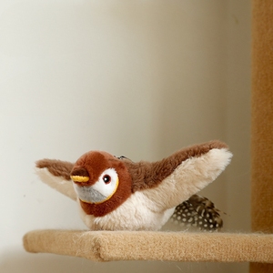Pet Plush Toy Flapping Sound Shaking <strong>Bird</strong> &amp; Cat Toy with Sponge &amp; Polyester Materials Simulated Fish Wing for Dogs - Product Image 3