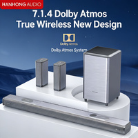 7.1.4 CH Dolby Atmos Soundbar 430W Home Theater System Wireless Subwoofer & Rear Speakers 16 Drivers EARC Wholesale