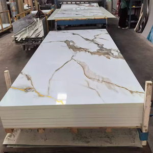 Prix <span class=keywords><strong>de</strong></span> gros 4x8 pieds Panneau et panneau muraux <span class=keywords><strong>en</strong></span> marbre alternatif <span class=keywords><strong>en</strong></span> PVC Feuille <span class=keywords><strong>de</strong></span> marbre à revêtement UV hautement brillante - Product Image 2