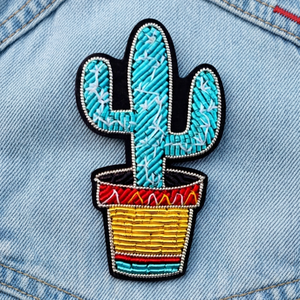 Customized Silk Embroidered and Enamelled Name <b>Badge</b> Flag Pattern Design for Bags <b>Sew</b>-on Fabric and Felt Custom Logo Printing - Product Image 3