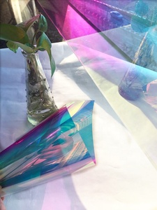 Angelina Fantasy PET 18mic Blu Dicroici Trasparente Iridescent Arcobaleno Della Caramella di Imballaggio Pellicola - Product Image 4