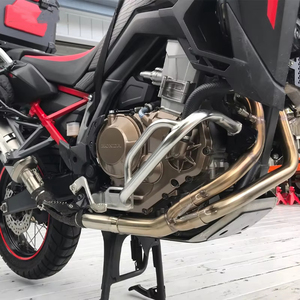 Pot d'échappement de <span class=keywords><strong>moto</strong></span> en acier inoxydable, tuyau intermédiaire avant 51 mm, interface d'origine, tout-terrain, pour CRF1100L CRF1100 Africa Twin - Product Image 5