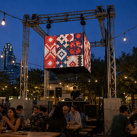 Pantalla LED P3.91 para Exteriores, IP65, 500x1000mm, 3840Hz, Esquina de 90 Grados, Video Wall, Proveedor OEM para Conciertos y Exposiciones