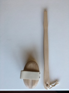 Professional 40mm <b>Natural</b> Pig Bristle Dry Body Massage Brush Modern Style Long Bath Brushes <b>Sponges</b> & Scrubbers for Application - Product Image 2