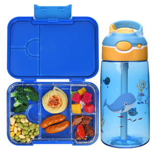 Aohea Ensemble de boîte à bento complète et bouteille d'eau réutilisable en plastique pour enfants et écoliers, qualité alimentaire sans BPA - Product Image 3