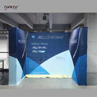 Bannière pliable et rétractable avec étagères, présentoir publicitaire auto-extensible, système de stand d'exposition rapide
