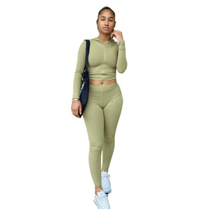 2023 Plus Size abbigliamento <span class=keywords><strong>donna</strong></span> Jogger Set abbigliamento sportivo all'ingrosso tuta sportiva da <span class=keywords><strong>donna</strong></span> Sexy Set da 2 pezzi - Product Image 4