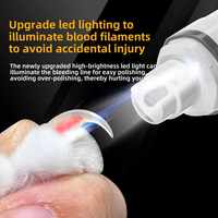 Vente en gros d'équipement de toilettage pour chiens Affichage LED Pet Nail Clipper Rechargeable Pet Nail Grinder avec boutons de réglage