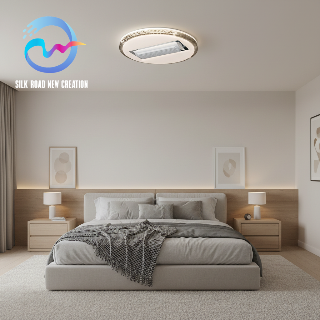 Wholesale Modern Bladeless Ceiling Fan Light with DC Motor LED Remote Control Silent for Bedroom Living Room