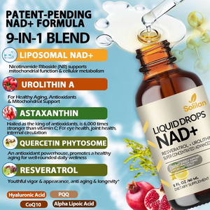 9 1 NAD + 1000mg estratto di pepe nero resveratrolo cervello liquido orale mitocondriale esaltatore di salute per adulti - Product Image 6