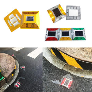 Marcador de Carretera LED de Aluminio con Ojo de Gato, Doble <span class=keywords><strong>Color</strong></span>, <span class=keywords><strong>Reflector</strong></span>, Energía <span class=keywords><strong>Solar</strong></span>, Intermitente, Il300, Venta Directa de Fábrica - Product Image 4