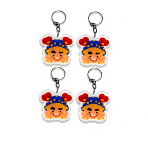 Porte-clés personnalisés en acier inoxydable et plastique acrylique, imprimés en typographie, de haute qualité, prix usine, formes personnalisées, fabrication sur mesure - Product Image 1