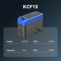 Réfrigérateurs-congélateurs de voiture Alpicool KCF15, AC 100-240V, 12V, 24V DC, compresseur, mini-réfrigérateur de voiture, petit réfrigérateur pour accessoires de voiture, OEM