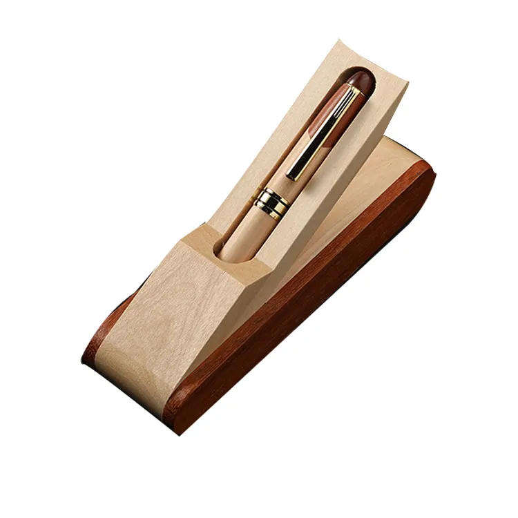 high quality luxury wooden pen box pen stand boxes for office and wood pen gift box Business Gift