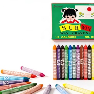 Wholesale 12 Colors Long-Lasting Custom Non-Toxic <b>Paraffin</b> Wax Crayon Set for Kids Art for Children Hot Sale in Nigeria - Product Image 4