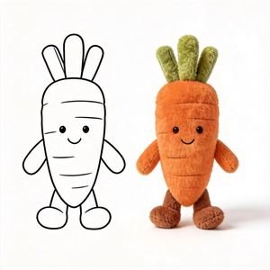 Fluffy Soft Carrot Stuffed Plush Toy Custom New Plush Carrot Stuffed Toy Wholesale Lovely Carrot Stuffed Plush <b>Doll</b> - Product Image 2