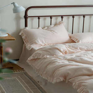 <span class=keywords><strong>ชุด</strong></span><span class=keywords><strong>ผ้าปูที่นอน</strong></span>4ชิ้นสำหรับโรงแรมทำจากผ้าฝ้ายแท้คุณภาพสูงผ้าปูเตียงแท้มีระบายทรงใบบัวผลิตจากจีน - Product Image 1