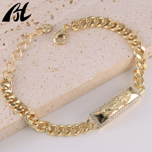 宗教的な魅力ジュエリー金メッキSan Judas Tadeoブレスレット真鍮Pulsera De Reloj De Pulsera Oro Laminado - Product Image 4