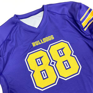 Camiseta de fútbol americana vintage personalizada diseño de impresión por sublimación camiseta de fútbol transpirable con forro de malla reversible - Product Image 2